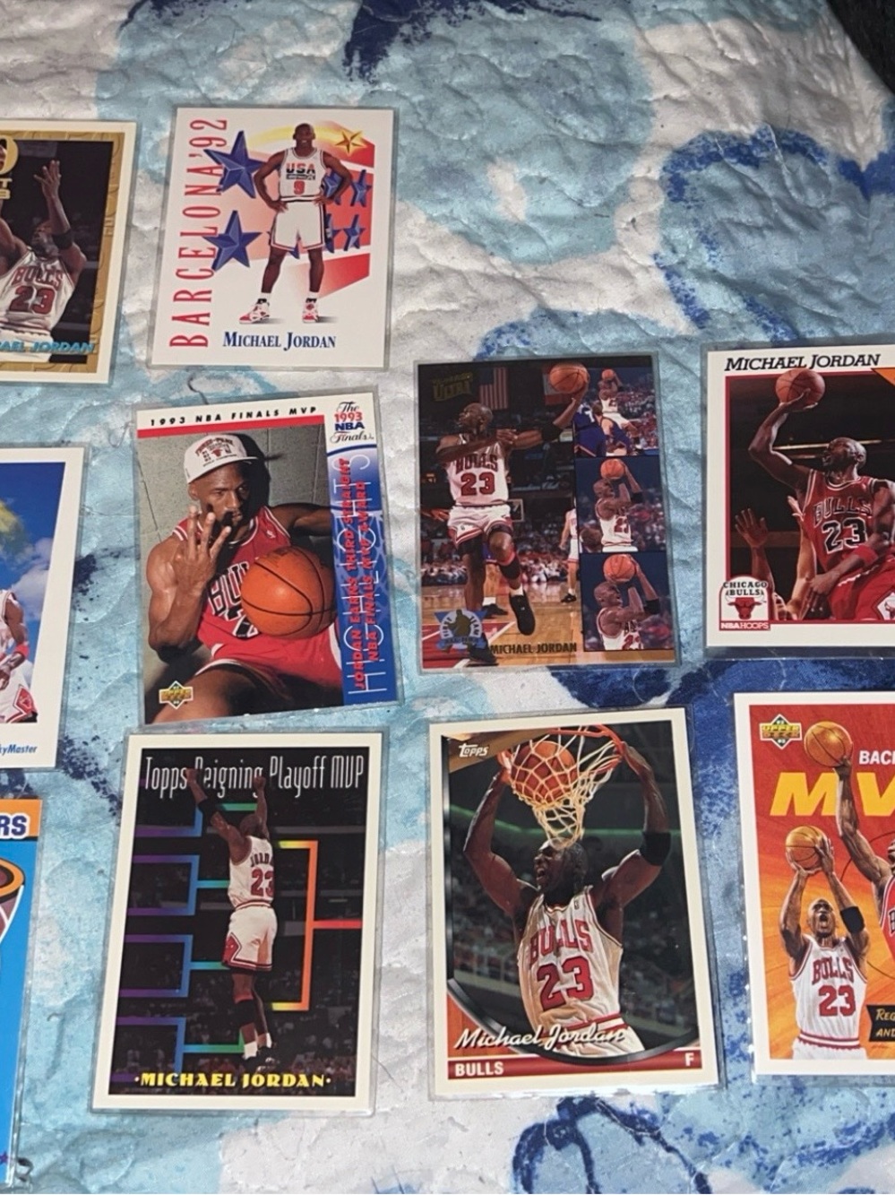 Michael Jordan Basketball Card Collection - Red, White